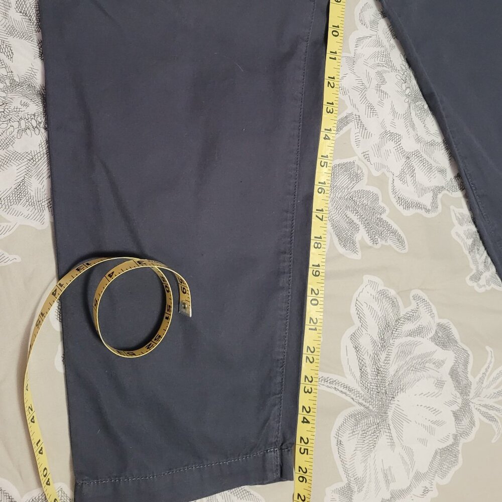 LOFT Navy Drawstring Cropped Pants - Picture 6 of 9